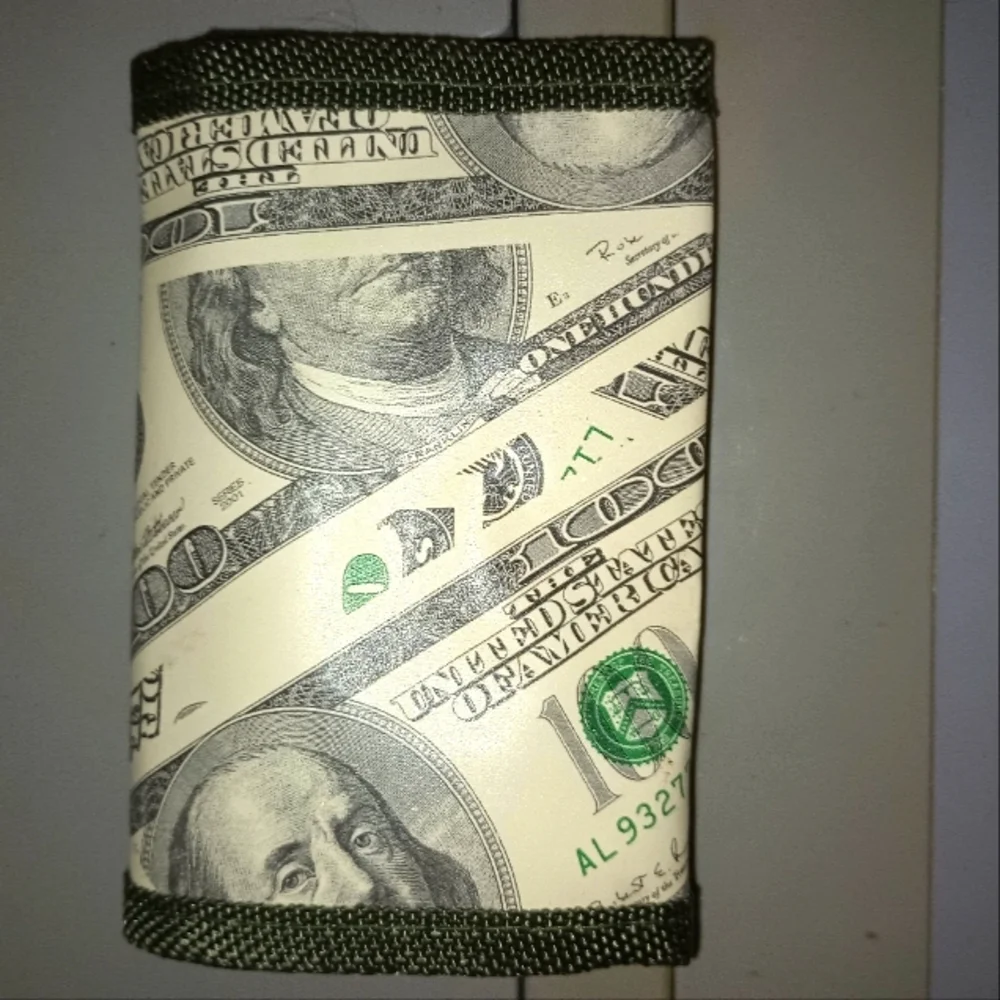 Dollar Bill Print Wallet
